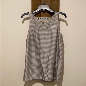 MICHAEL Michael Kors Gray and White Sleeveless Tank Top
